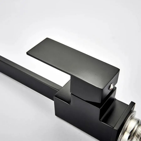 Baterie Bucatarie Monocomanda Pipa Pivotanta Cartus Ceramic Inox Negru Satin Racorduri Kit Fixare Incluse HS002 [2]