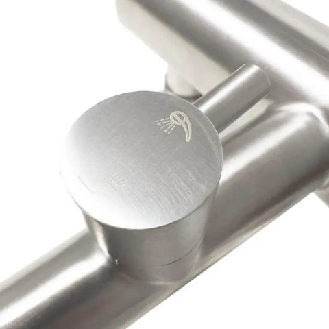 Baterie Cabina de Dus, Inox, Gri Satinat [2]