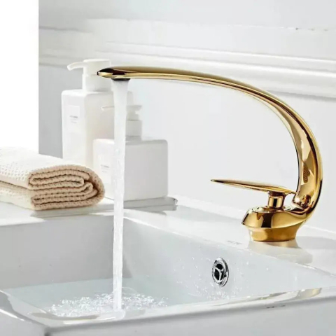 Baterii Sanitare - Baterie Lavoar, Alama Sanitara, Auriu, OD/2054