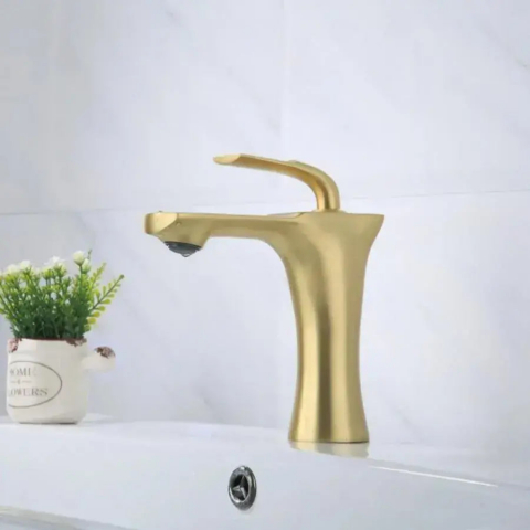 Baterii Sanitare - Baterie Lavoar, Alama Sanitara, Auriu, OD/2066