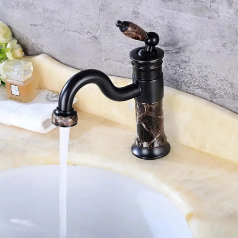 Baterii Sanitare - Baterie Lavoar, Alama Sanitara, Negru, WZY/313