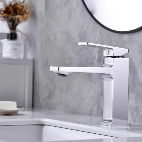 Baterii de Baie - Baterie Lavoar, Alama Sanitara, Satinat, 9807