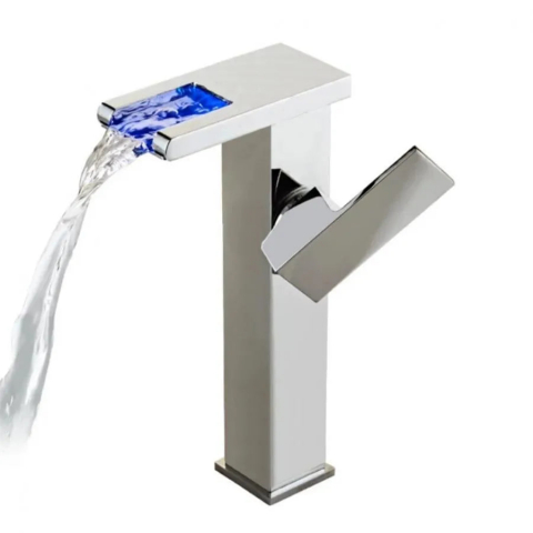 Baterii Sanitare - Baterie Lavoar, Lumina RGB, Schimbare de culoare in functie de temperatura apei, OD3013