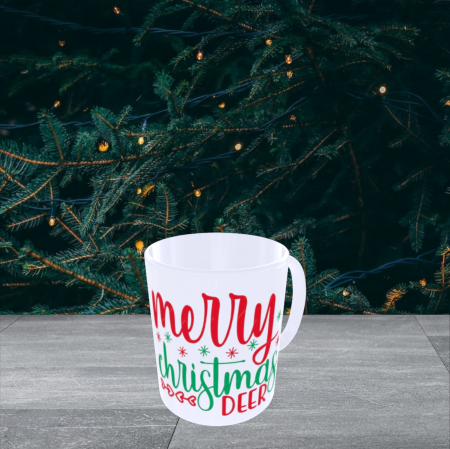 Articole Craciun - Cana " Merry Christmas Deer "