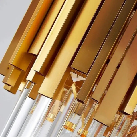 Candelabru BLOIS Petito, Diametru 30cm, 3x E14 Auriu Lucios, Inaltime Reglabila [1]