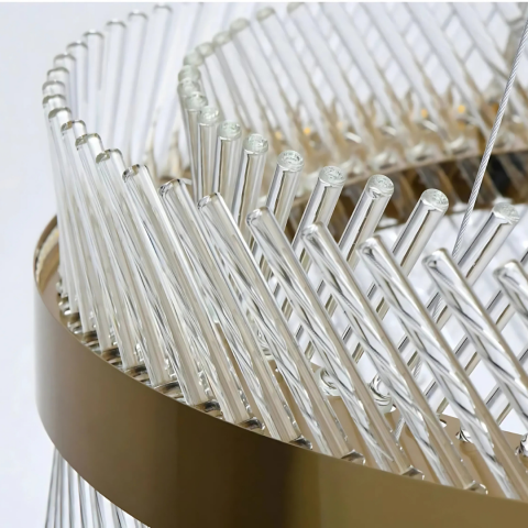 Candelabru Cristal ALHAMBRA Magno, LED, 110W, Diametru 60cm, Lumina Calda/Rece/Neutra, Dimabil, Inaltime Reglabila, Auriu [1]