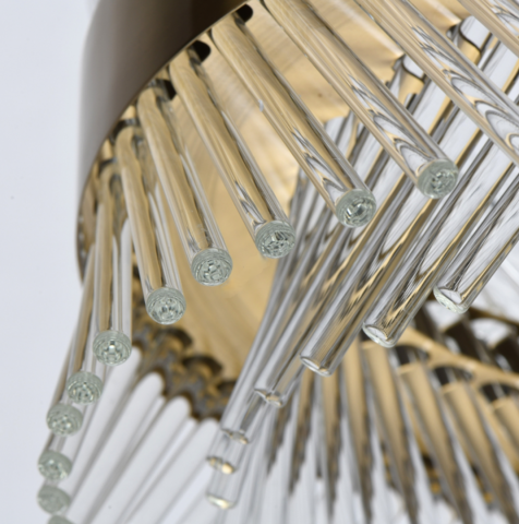 Candelabru Cristal ALHAMBRA Nobile, LED, 78W, Diametru 40cm, Lumina Calda/Rece/Neutra, Dimabil, Inaltime Reglabila, Auriu [1]