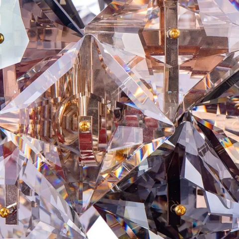 Candelabru Cristal Arian 6x E27 Auriu [1]