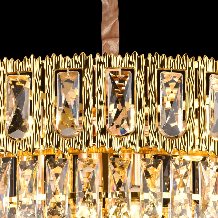 Candelabru Cristal BELVEDERE Magno 8xE14, Diametru 60cm, Auriu Lucios, Inaltime Reglabila [3]