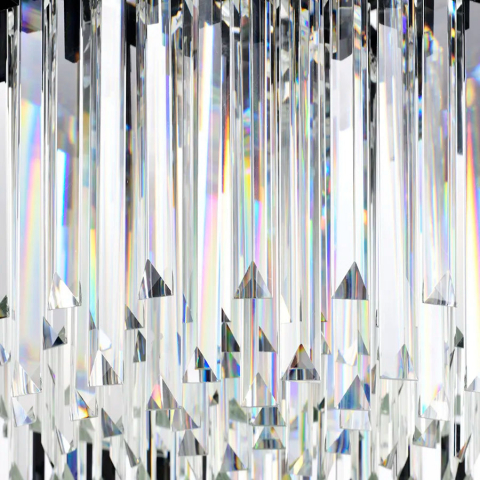 Candelabru Cristal BLOIS Petito 3xE14, Diametru 30cm, Negru, Inaltime Reglabila [3]