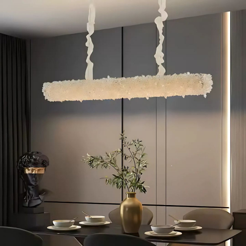 Corpuri de Iluminat - Candelabru Cristal HOHENZOLLERN Imperio, 38W, Lumina Calda/Rece/Neutra, Lungime 100cm, Auriu, Inaltime Reglabila