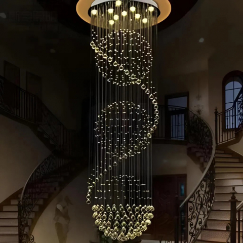 Corpuri de Iluminat - Candelabru Cristal LED 70W Bellini Auriu 50cm