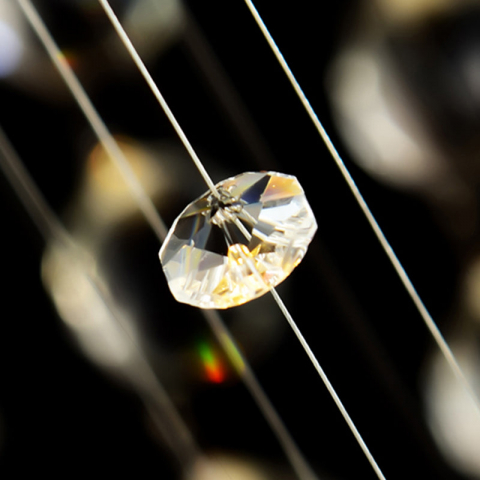 Candelabru Cristal LED 70W Bellini Auriu 50cm [3]