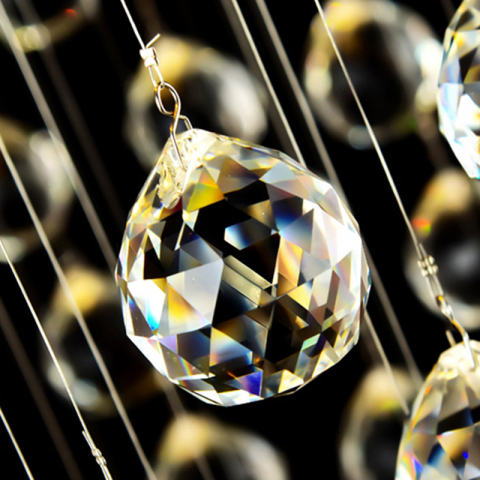 Candelabru Cristal LED 70W Bellini Auriu 50cm [1]