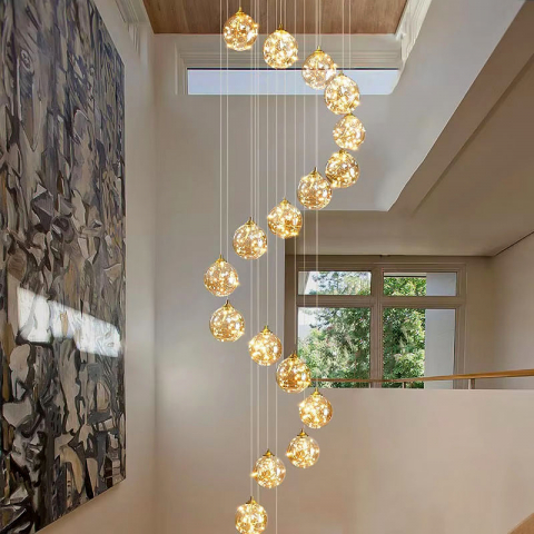 Candelabru Cristal LED KILKENNY Culmino, 144W, Lumina Neutra, Diametru 60cm, Auriu [2]