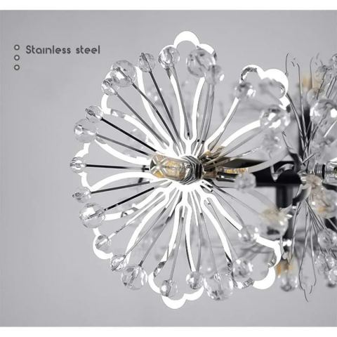 Candelabru Cristal PETERHOF Eleganza, 13x G4, Diametru 49cm, 18XG4, Negru [1]