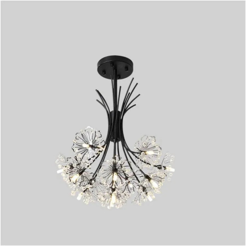 Candelabre & Cristale - Candelabru Cristal PETERHOF Eleganza, 13x G4, Diametru 49cm, 18XG4, Negru