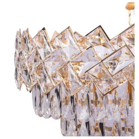 Candelabru Cristal WINDSOR Nobile 5xE14, Diametru 40cm, Auriu Lucios, Inaltime Reglabila [1]