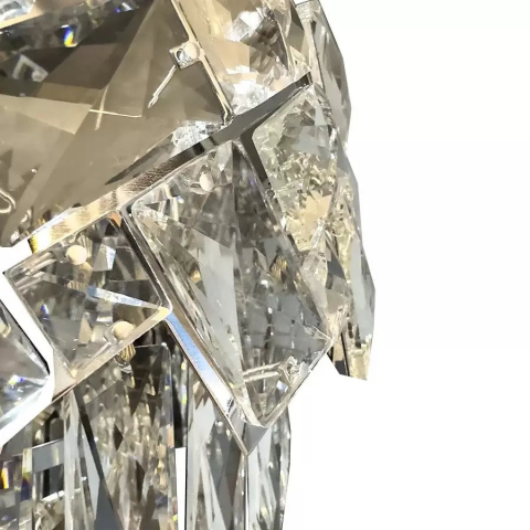 Candelabru Cristal WINDSOR Nobile 5xE27, Diametru 40cm, Crom Lucios, Inaltime Reglabila [1]