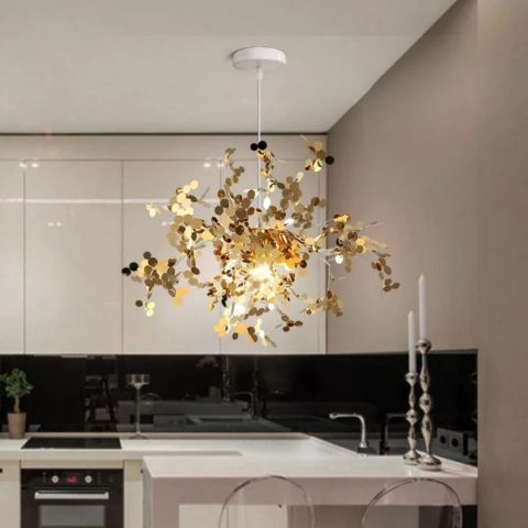 Candelabru Modern, CAPRICIO Allegro, 2xE14, Diametru 40cm, Auriu, Inaltime Reglabila [3]