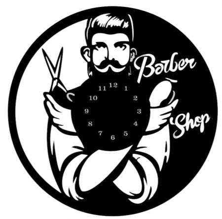 Ceasuri deco și personalizate - Ceas "Barber shop"