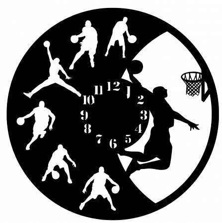 Ceasuri deco și personalizate - Ceas "Basketball"