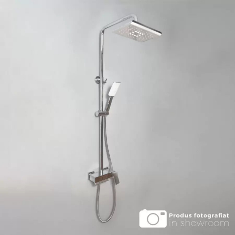 Baterii & Coloane de Duș - Coloana Dus cu Para si Palarie Reglaj, Alama Sanitara, Crom, 9920