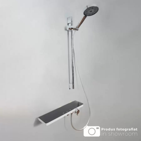 Baterii & Coloane de Duș - Coloana Dus Inox Lucios Argintiu Negru 11211BH/C
