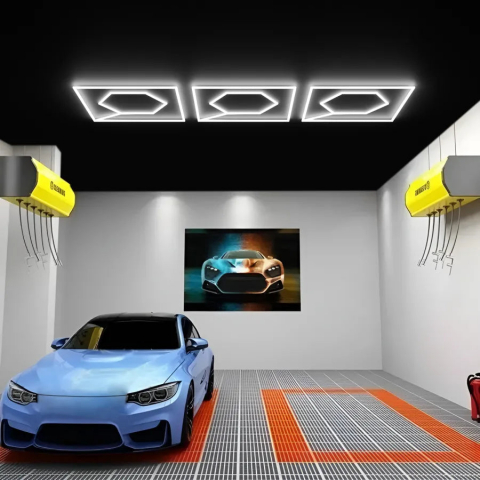 Lustre LED - Hexagoane LED Honeycomb 1050mm X 1200mm