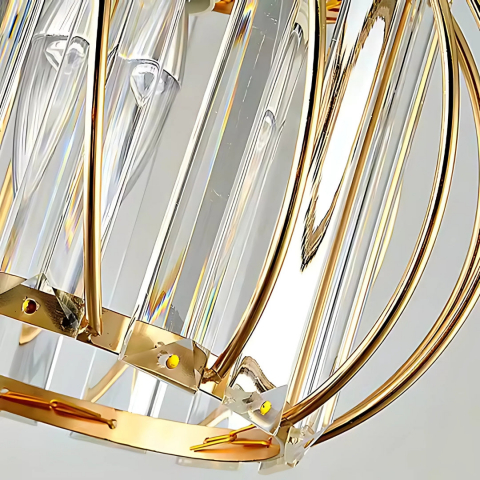 Lustra Cora 1XE27, Auriu, Metal si Cristal [1]