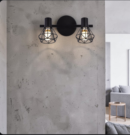 Lustră DIAMOND MEC Design, 2xE14, Metal Negru, Iluminat Interior Modern