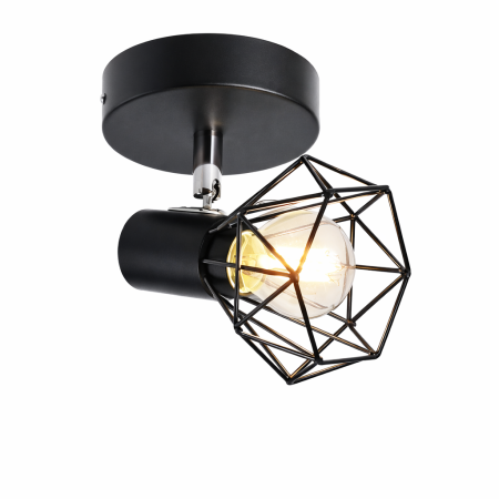 Lustră DIAMOND Negru E14, Metalic negru Tip Diamant, ideal pentru Hol și Dormitor