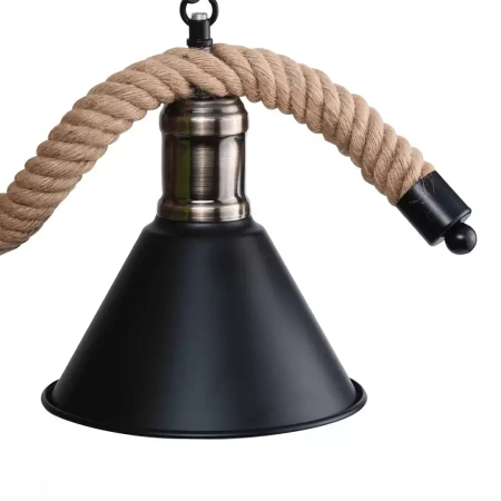 Lustra Franghie, 2*E27, Maro, Metal si Sfoara LV570/2BK [1]