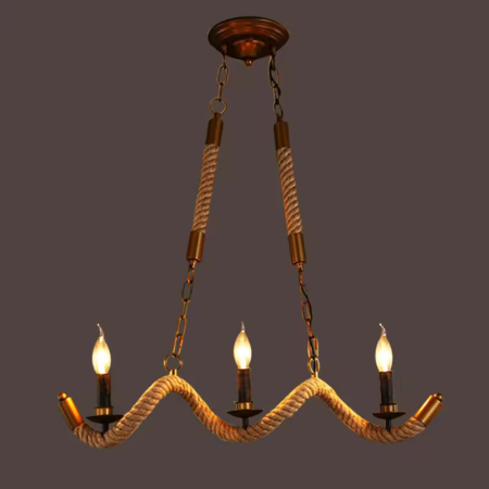 Lustra Franghie, 3*E27, Maro, Metal si Sfoara LV572/3BK [3]