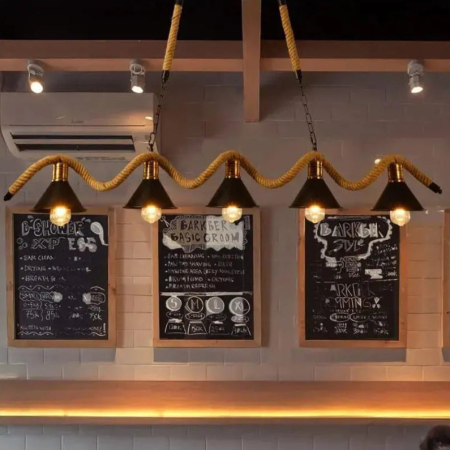 Lustra Franghie, 5*E27, Maro, Metal si Sfoara LV570/5BK [3]