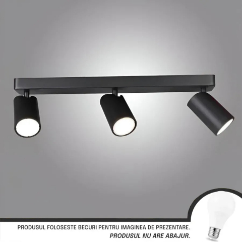 Lustre Clasice Moderne - Lustra Joom cu Proiectoare Liniar 3XGU10 Negru