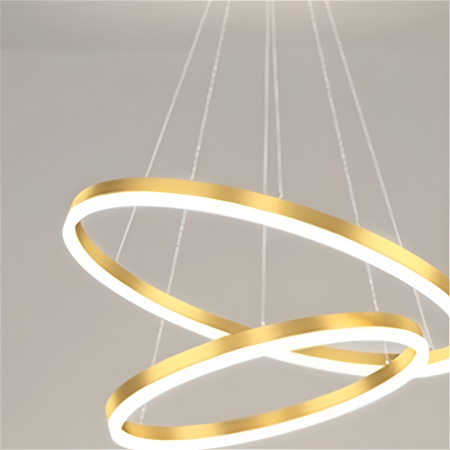 Lustra LED 152W - Dimabila, Telecomanda, Design Premium Auriu, Lumina Rece/Calda/Neutra, Inaltime Reglabila – Alessandro [5]