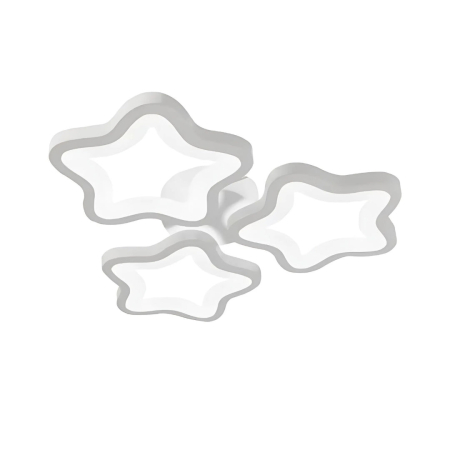 Lustra LED 30W cu 3 forme de stelute, lumina rece alba, design modern pentru dormitor, camera copii, hol, baie, bucatarie [4]