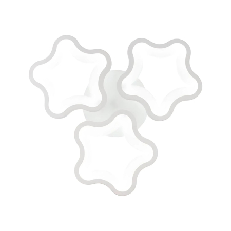 Lustra LED 30W cu 3 forme de stelute, lumina rece alba, design modern pentru dormitor, camera copii, hol, baie, bucatarie [5]