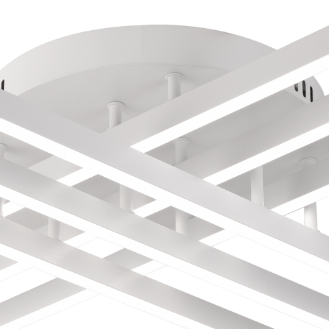 Lustra LED 82W cu telecomanda, iluminare CCT, design alb modern [6]
