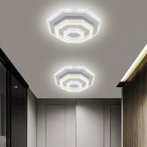 Lustre LED - Lustra LED ADELINE 24W, Diametru 20cm, lumina Rece/Calda/Neutra, Alb