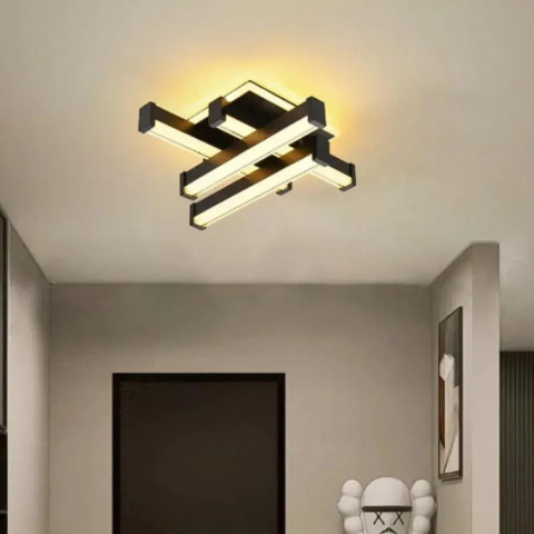 Lustra LED CADE 54W, 4 Elemente, Liniara, lumina Rece/Calda/Neutra, Negru [1]