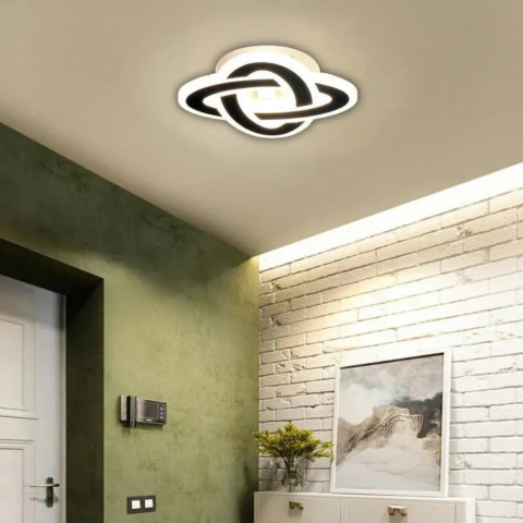 Lustra LED CRINELLA 53W, Diametru 23cm, lumina Rece/Calda/Neutra, Negru [1]