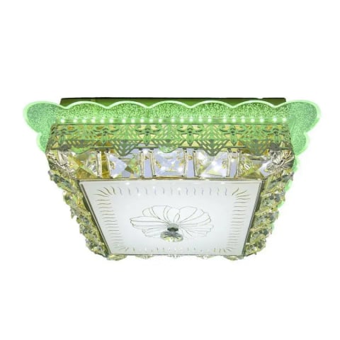 Lustra LED cu cristal ANAIDA RGB 20W, lumina Calda, 3000K, Auriu [3]