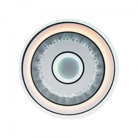 Lustra LED Cristal 28-36W, Rotunda 20cm, Alb – Lumina Rece/Calda/Neutra [2]