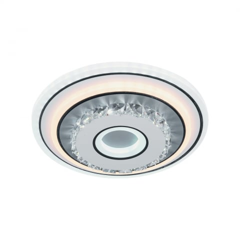 Corpuri de Iluminat - Lustra LED Cristal 28-36W, Rotunda 20cm, Alb – Lumina Rece/Calda/Neutra