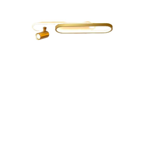 Lustra LED moderna cu proiector reglabil, lumina rece-calda-neutra, 49W, finisaj auriu lucios [2]