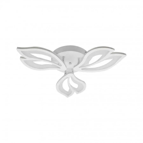 Lustra LED cu telecomanda, 76W, 3 Elemente, lumina Rece/Calda/Neutra, Dimabila, Alb [4]