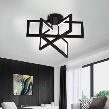 Lustra LED cu telecomanda 73W, 3 Elemente, lumina Rece/Calda/Neutra, Dimabila, Negru, LT750/3BK [2]