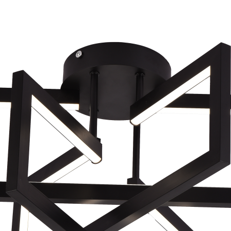 Lustra LED cu telecomanda 73W, 3 Elemente, lumina Rece/Calda/Neutra, Dimabila, Negru, LT750/3BK [3]